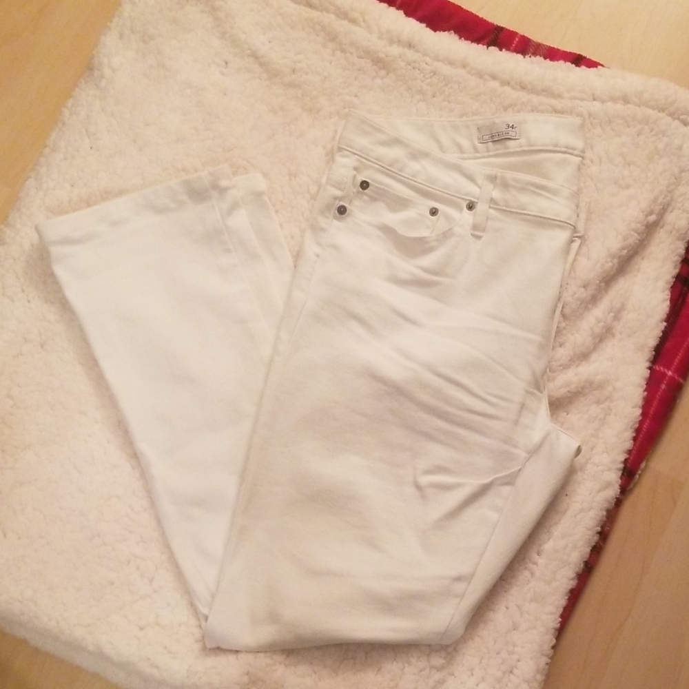 Gap long and lean 34R white jeans